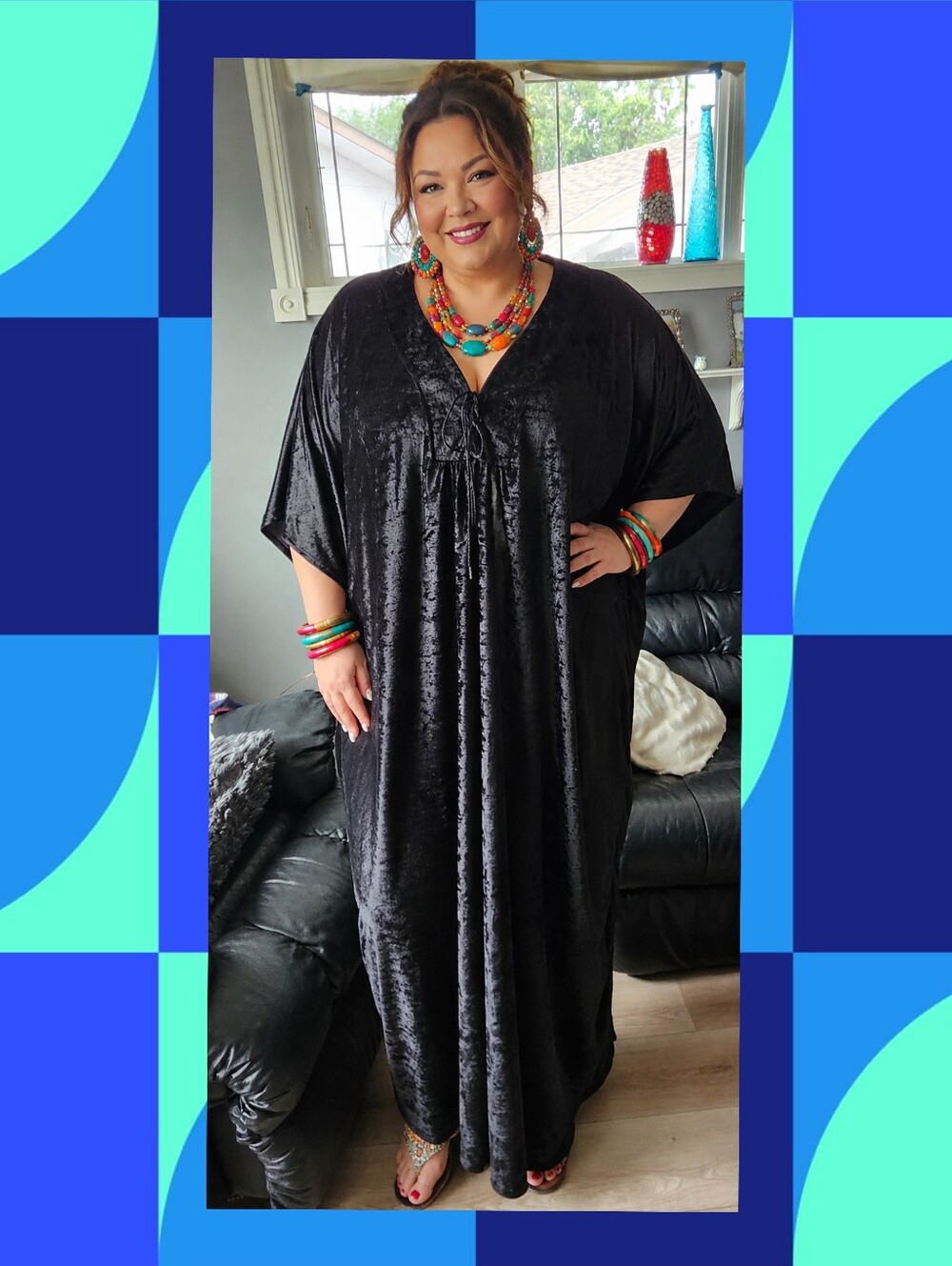 Vintage Whimsigoth Black Crushed Velvet Caftan Maxi Dress Boho Goth Plus XL-4XL